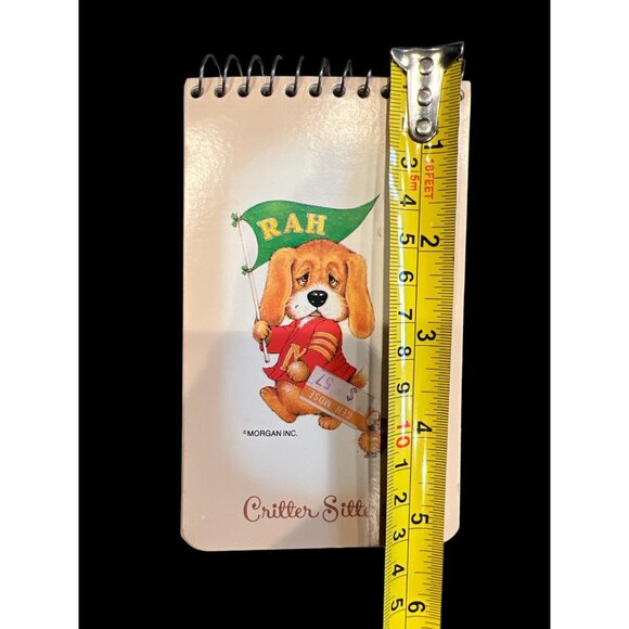 80s Mead Memo Pad Critter Sitters Dog & Mouse Cheer Squad, Notebook Has Writing - Picture 2 of 6